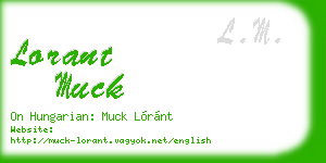 lorant muck business card